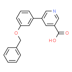 ChemSpider 2D Image | 5-(3-(Benzyloxy)phenyl)nicotinic acid | C19H15NO3