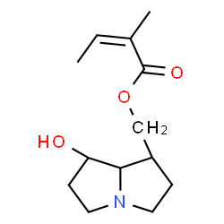 ChemSpider 2D Image | [(1R,7R,7aR)-7-Hydroxyhexahydro-1H-pyrrolizin-1-yl]methyl (2Z)-2-methyl-2-butenoate | C13H21NO3