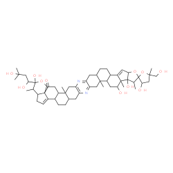 ChemSpider 2D Image | (2S,3R,3'S,4'R,4a'R,5S,6b'R,8a'S,11a'S,11b'S,13'R,13a'R,13b'S,14'S,16a'S,17b'R,19a'S,22a'S,22b'S,24a'R)-3'-[(1R)-1,3-Dihydroxy-3-methylbutyl]-3,3',13',13b'-tetrahydroxy-5-(hydroxymethyl)-4',5,11a',13a
',14',22a'-hexamethyl-4,4',4a',5,5',6b',7',8',8a',9',11',11a',11b',12',13',13a',13b',14',16a',17b',18',19',19a',20',22',22a',22b',23'-octacosahydro-3H-spiro[furan-2,15'-furo[3'',2'':3',4']cyclopenta[1
',2':5,6]naphtho[1,2-b]pyrano[3'',4'':2',3']cyclopenta[1',2':5,6]naphtho[1,2-i]phenazin]-24'(3'H)-one | C54H76N2O11