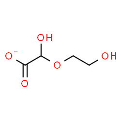 ChemSpider 2D Image | Hydroxy(2-hydroxyethoxy)acetate | C4H7O5