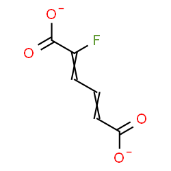 ChemSpider 2D Image | (2Z,4E)-2-Fluoro-2,4-hexadienedioate | C6H3FO4