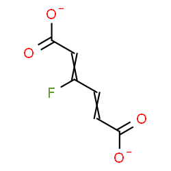 ChemSpider 2D Image | (2Z,4E)-3-Fluoro-2,4-hexadienedioate | C6H3FO4