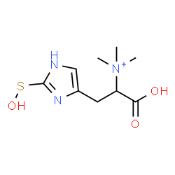 ChemSpider 2D Image | 1-Carboxy-2-[2-(hydroxysulfanyl)-1H-imidazol-4-yl]-N,N,N-trimethylethanaminium | C9H16N3O3S