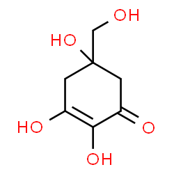 ChemSpider 2D Image | 2,3,5-Trihydroxy-5-(hydroxymethyl)-2-cyclohexen-1-one | C7H10O5