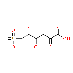 ChemSpider 2D Image | 3,6-Dideoxy-6-sulfohex-2-ulosonic acid | C6H10O8S
