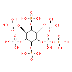 ChemSpider 2D Image | trans-2,3,4,5,6-Pentakis(phosphonooxy)cyclohexyl trihydrogen diphosphate | C6H19O27P7