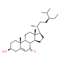 ChemSpider 2D Image | (3beta,9beta,24S)-3-Hydroxystigmast-5-en-7-one | C29H48O2