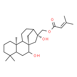 ChemSpider 2D Image | (5xi,8alpha,9xi,10alpha,16beta)-7,16-Dihydroxykauran-17-yl 3-methyl-2-butenoate | C25H40O4