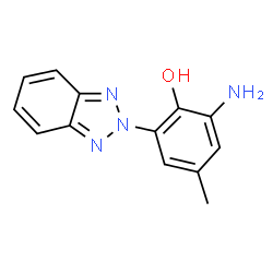 ChemSpider 2D Image | 2-Amino-6-benzotriazol-2-yl-4-methyl-phenol | C13H12N4O