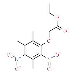 ChemSpider 2D Image | Ethyl (2,3,5-trimethyl-4,6-dinitrophenoxy)acetate | C13H16N2O7