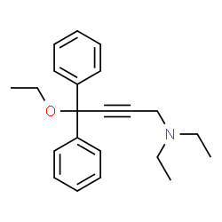 ChemSpider 2D Image | (4-Ethoxy-4,4-diphenyl-but-2-ynyl)-diethyl-amine | C22H27NO