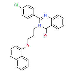 ChemSpider 2D Image | 2-(4-Chlorophenyl)-3-[3-(1-naphthyloxy)propyl]-4(3H)-quinazolinone | C27H21ClN2O2