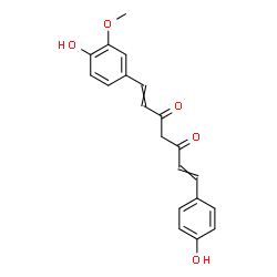 ChemSpider 2D Image | 1-(4-Hydroxy-3-methoxyphenyl)-7-(4-hydroxyphenyl)-1,6-heptadiene-3,5-dione | C20H18O5