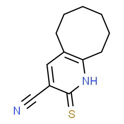 ChemSpider 2D Image | 1,2,5,6,7,8,9,10-Octahydro-2-thioxocycloocta[b]pyridine-3-carbonitrile | C12H14N2S