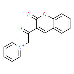 ChemSpider 2D Image | 1-[2-Oxo-2-(2-oxo-2H-chromen-3-yl)ethyl]pyridinium | C16H12NO3