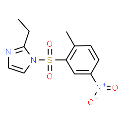 ChemSpider 2D Image | 2-Ethyl-1-[(2-methyl-5-nitrophenyl)sulfonyl]-1H-imidazole | C12H13N3O4S
