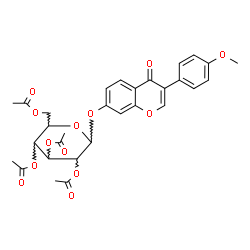 ChemSpider 2D Image | 3-(4-Methoxyphenyl)-4-oxo-4H-chromen-7-yl 2,3,4,6-tetra-O-acetylhexopyranoside | C30H30O13