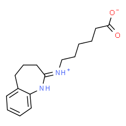ChemSpider 2D Image | 6-[(E)-1,3,4,5-Tetrahydro-2H-1-benzazepin-2-ylideneammonio]hexanoate | C16H22N2O2