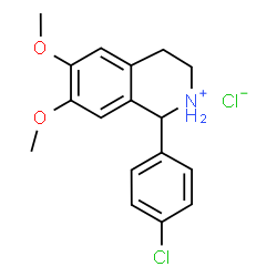 ChemSpider 2D Image | 1-(4-Chlorophenyl)-6,7-dimethoxy-1,2,3,4-tetrahydroisoquinolinium chloride | C17H19Cl2NO2