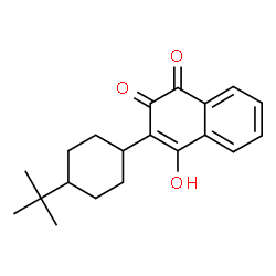 ChemSpider 2D Image | 4-Hydroxy-3-[4-(2-methyl-2-propanyl)cyclohexyl]-1,2-naphthalenedione | C20H24O3