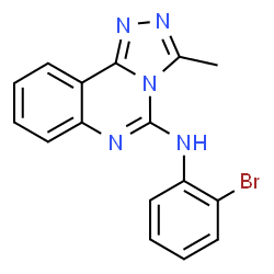 ChemSpider 2D Image | N-(2-Bromophenyl)-3-methyl[1,2,4]triazolo[4,3-c]quinazolin-5-amine | C16H12BrN5