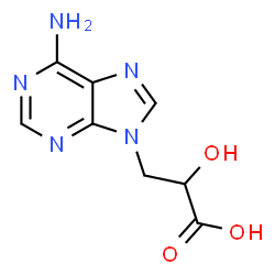 ChemSpider 2D Image | 3-(6-Amino-9H-purin-9-yl)-2-hydroxypropanoic acid | C8H9N5O3