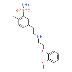 ChemSpider 2D Image | 5-(2-{[2-(2-Methoxyphenoxy)ethyl]amino}ethyl)-2-methylbenzenesulfonamide | C18H24N2O4S