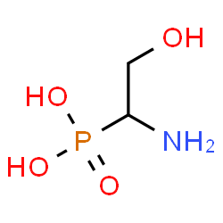 ChemSpider 2D Image | (1-Amino-2-hydroxyethyl)phosphonic acid | C2H8NO4P