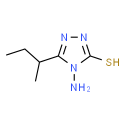 ChemSpider 2D Image | 4-Amino-5-sec-butyl-2,4-dihydro-3H-1,2,4-triazole-3-thione | C6H12N4S