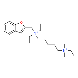 ChemSpider 2D Image | N-(1-Benzofuran-2-ylmethyl)-N,N,N'-triethyl-N',N'-dimethyl-1,5-pentanediaminium | C22H38N2O