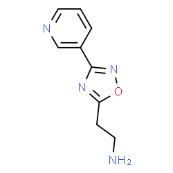 ChemSpider 2D Image | 2-[3-(3-Pyridinyl)-1,2,4-oxadiazol-5-yl]ethanamine | C9H10N4O