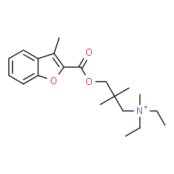 ChemSpider 2D Image | N,N-Diethyl-N,2,2-trimethyl-3-{[(3-methyl-1-benzofuran-2-yl)carbonyl]oxy}-1-propanaminium | C20H30NO3