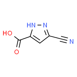 ChemSpider 2D Image | 3-Cyano-1H-pyrazole-5-carboxylic acid | C5H3N3O2