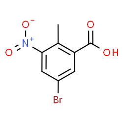 ChemSpider 2D Image | 5-Bromo-2-methyl-3-nitrobenzoic acid | C8H6BrNO4