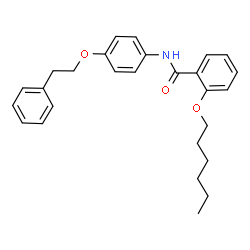 ChemSpider 2D Image | 2-(Hexyloxy)-N-[4-(2-phenylethoxy)phenyl]benzamide | C27H31NO3