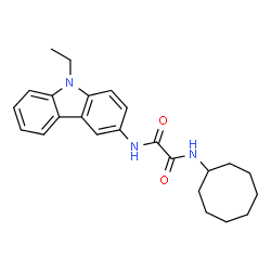 ChemSpider 2D Image | N-Cyclooctyl-N'-(9-ethyl-9H-carbazol-3-yl)ethanediamide | C24H29N3O2