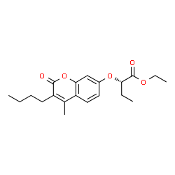 ChemSpider 2D Image | Ethyl (2S)-2-[(3-butyl-4-methyl-2-oxo-2H-chromen-7-yl)oxy]butanoate | C20H26O5