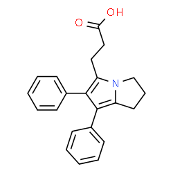 ChemSpider 2D Image | 3-(6,7-Diphenyl-2,3-dihydro-1H-pyrrolizin-5-yl)propanoic acid | C22H21NO2