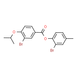 ChemSpider 2D Image | 2-Bromo-4-methylphenyl 3-bromo-4-isopropoxybenzoate | C17H16Br2O3