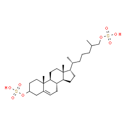 ChemSpider 2D Image | (17alpha)-Cholest-5-ene-3,27-diyl bis(hydrogen sulfate) | C27H46O8S2