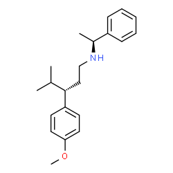 ChemSpider 2D Image | (3S)-3-(4-Methoxyphenyl)-4-methyl-N-[(1S)-1-phenylethyl]-1-pentanamine | C21H29NO