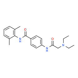 ChemSpider 2D Image | 4-[(N,N-Diethylglycyl)amino]-N-(2,6-dimethylphenyl)benzamide | C21H27N3O2