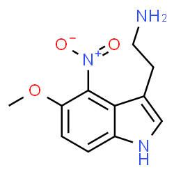 ChemSpider 2D Image | 4-Nitro-5-methoxytryptamine | C11H13N3O3