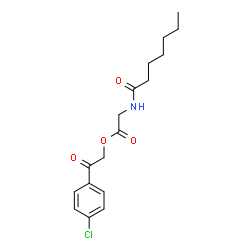 ChemSpider 2D Image | 2-(4-Chlorophenyl)-2-oxoethyl N-heptanoylglycinate | C17H22ClNO4