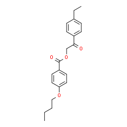 ChemSpider 2D Image | 2-(4-Ethylphenyl)-2-oxoethyl 4-butoxybenzoate | C21H24O4