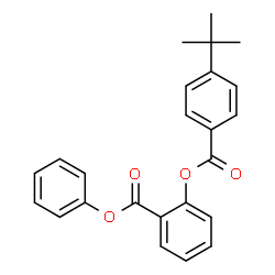 ChemSpider 2D Image | Phenyl 2-{[4-(2-methyl-2-propanyl)benzoyl]oxy}benzoate | C24H22O4