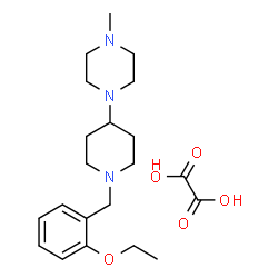ChemSpider 2D Image | 1-[1-(2-Ethoxybenzyl)-4-piperidinyl]-4-methylpiperazine ethanedioate (1:1) | C21H33N3O5
