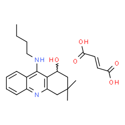 ChemSpider 2D Image | 9-(Butylamino)-3,3-dimethyl-1,2,3,4-tetrahydro-1-acridinol (2E)-2-butenedioate (1:1) | C23H30N2O5