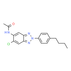 ChemSpider 2D Image | N-[2-(4-Butylphenyl)-6-chloro-2H-benzotriazol-5-yl]acetamide | C18H19ClN4O
