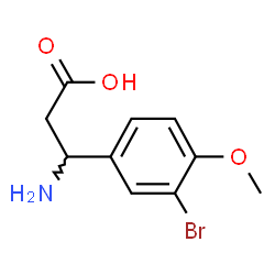 ChemSpider 2D Image | 3-Amino-3-(3-bromo-4-methoxyphenyl)propanoic acid | C10H12BrNO3